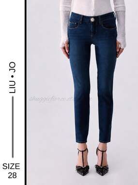 $150 MSRP | ⭐Liu Jo Milano Dark Blue Stretch Skinny Jeans  Size 28⭐SAME DAY SHIP